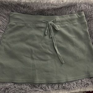Brandy Melville sweatshirt material skirt in olive